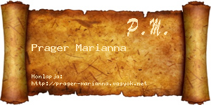 Prager Marianna névjegykártya